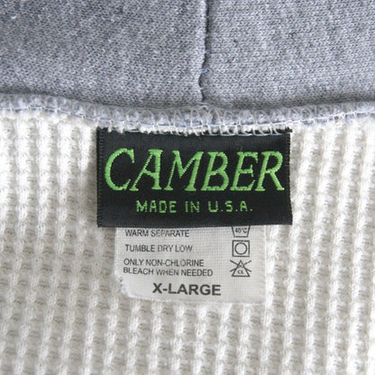 CAMBER 90s USA Made Thermal Lined Zip Hoodie Gray Size XL