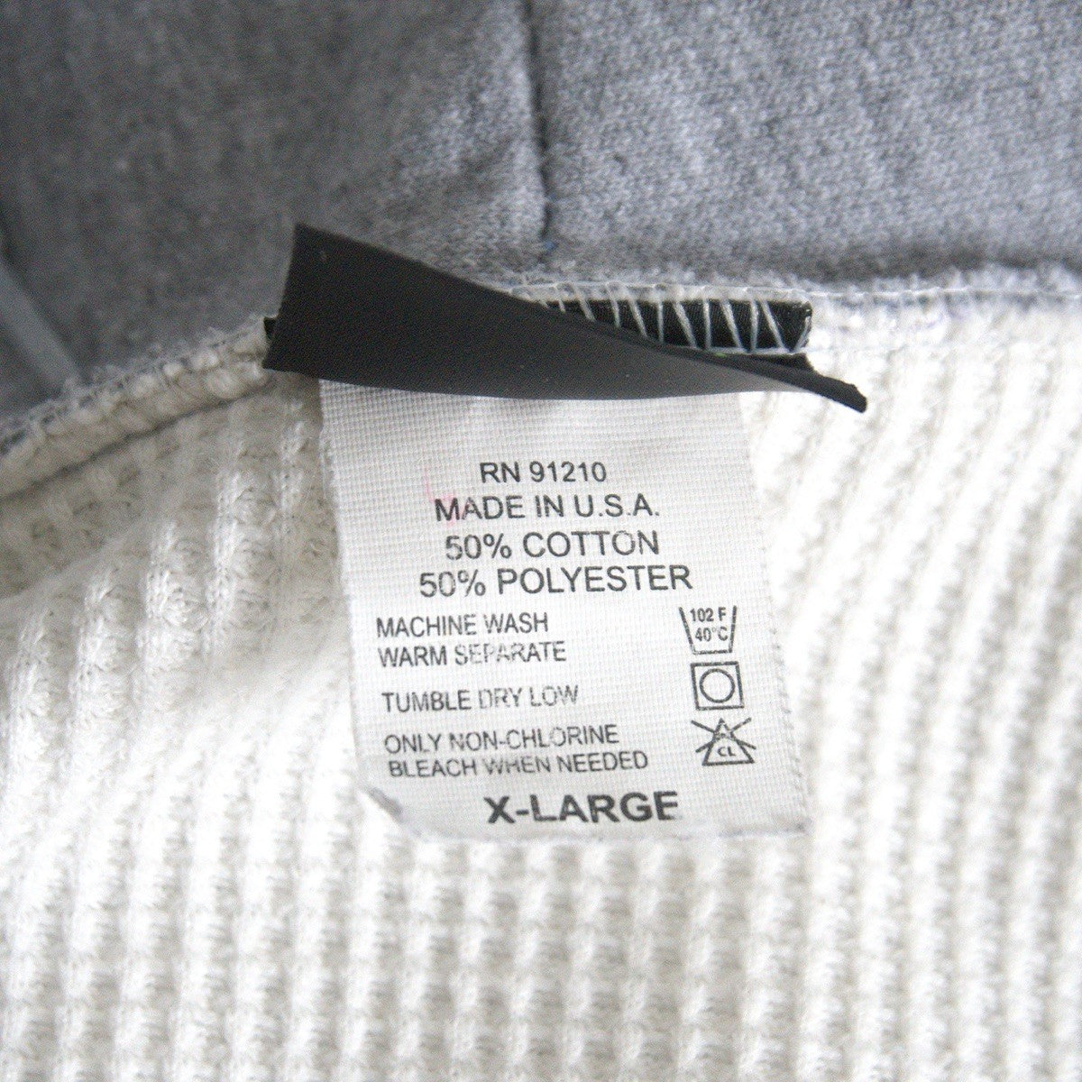 CAMBER 90s USA Made Thermal Lined Zip Hoodie Gray Size XL