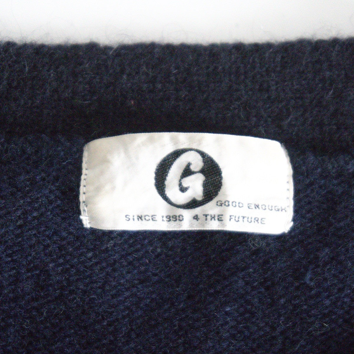 GOOD ENOUGH Navy Wool Nylon Bi-Color Cardigan Size M