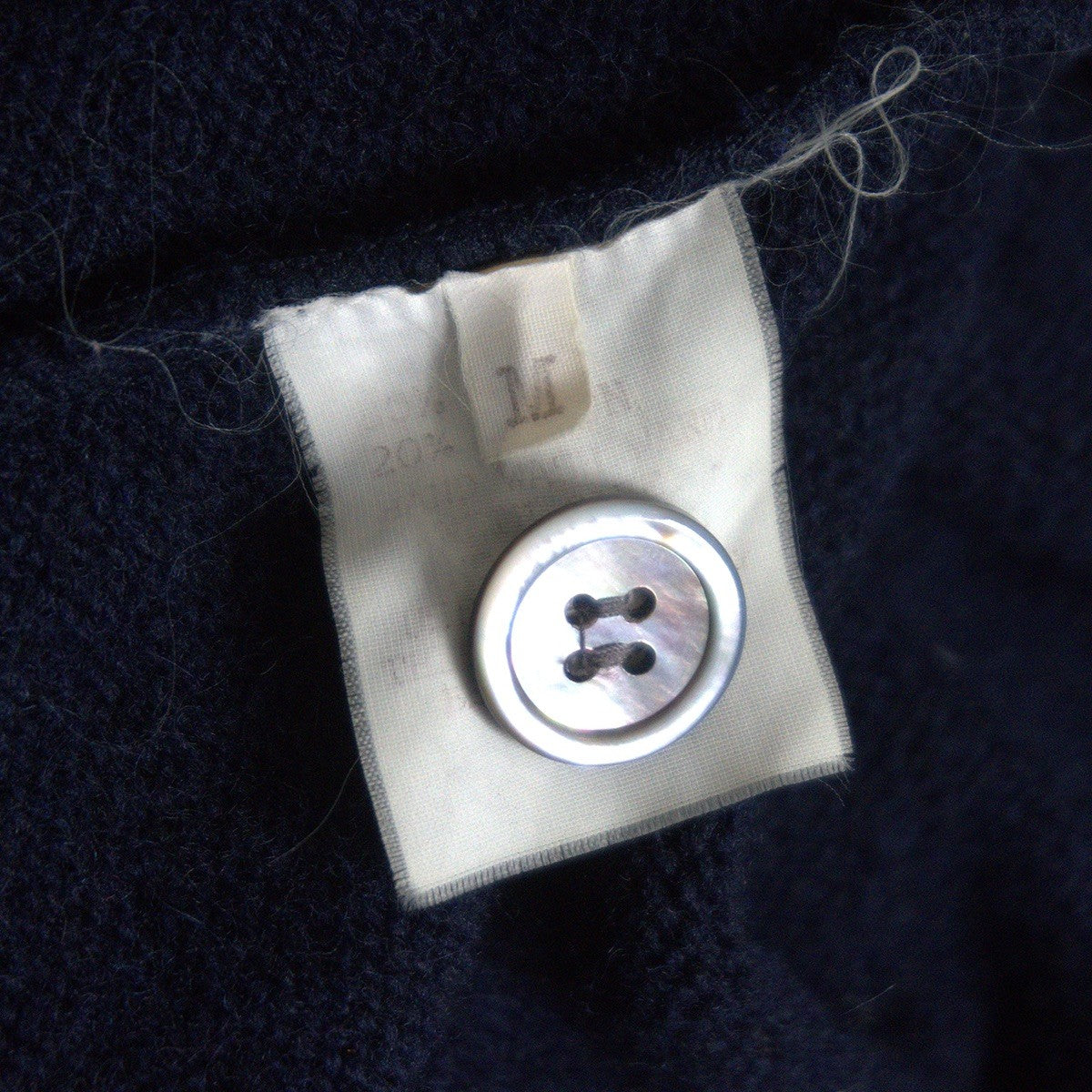 GOOD ENOUGH Navy Wool Nylon Bi-Color Cardigan Size M