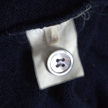 GOOD ENOUGH Navy Wool Nylon Bi-Color Cardigan Size M