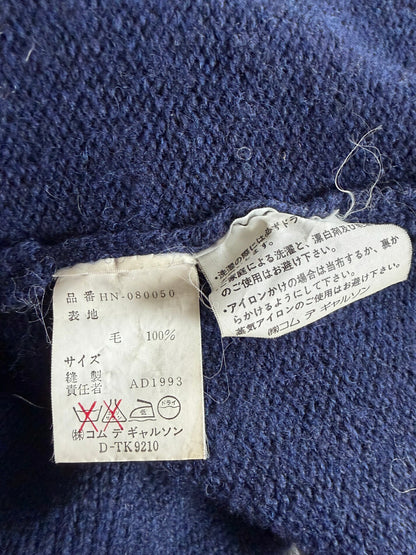 COMME des GARCONS HOMME 90s Archive Zip Knit Cardigan Size L