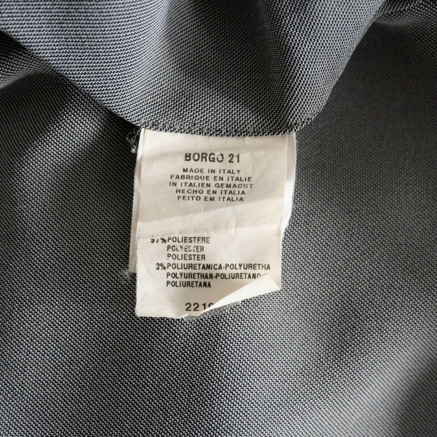 GIORGIO ARMANI 90s Archive Gray Stand Collar Size 43/17