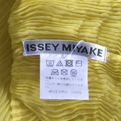 ISSEY MIYAKE Yellow Crinkle Pleats Blouse Size 2