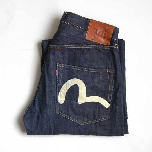 EVISU Lot.2001 Dark Indigo Denim Jeans Seagull Size 33×35