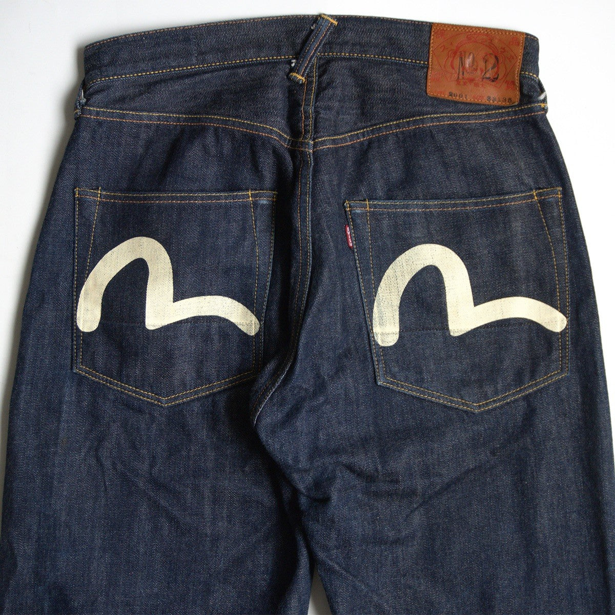 EVISU Lot.2001 Dark Indigo Denim Jeans Seagull Size 33×35