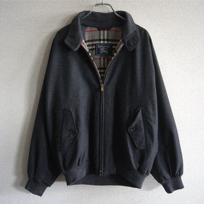 BURBERRYS Wool Swing Jacket Check Lining Gray Size M