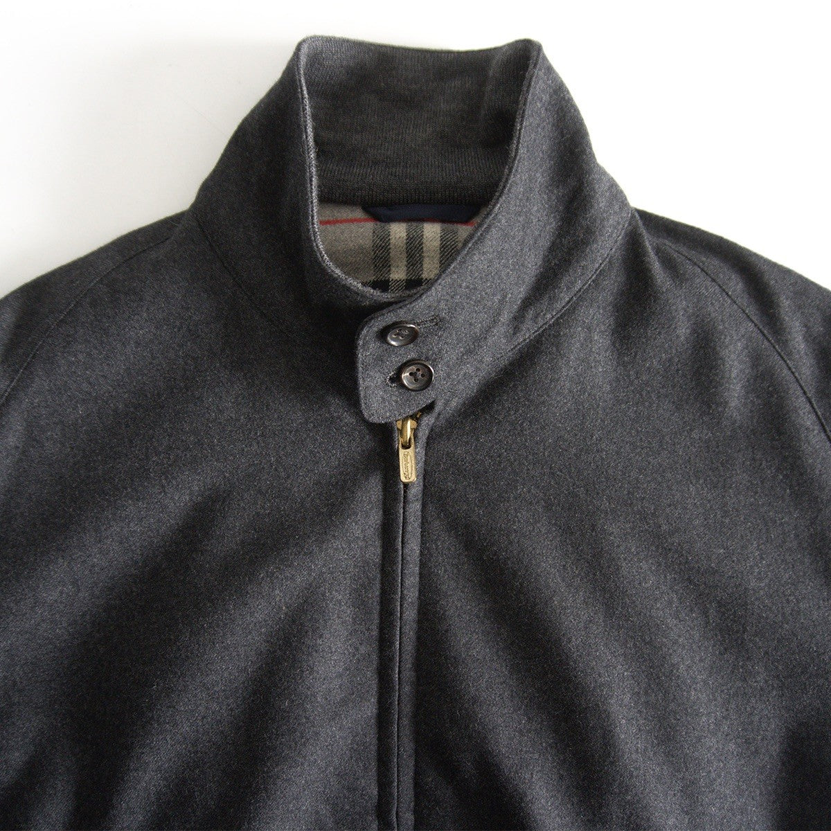 BURBERRYS Wool Swing Jacket Check Lining Gray Size M