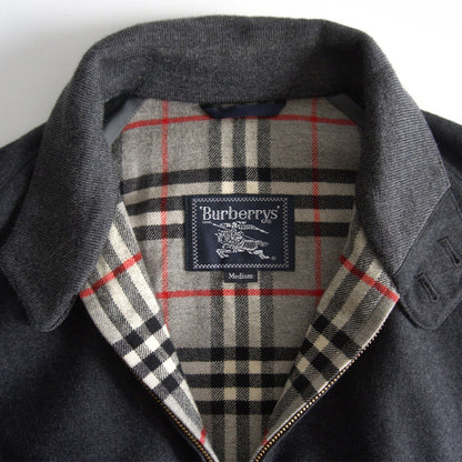 BURBERRYS Wool Swing Jacket Check Lining Gray Size M