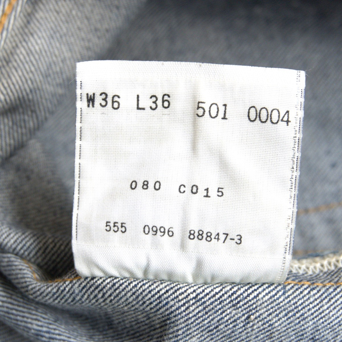 LEVI'S 501XX Big E Denim Pants Valencia Made Size Size 36×36
