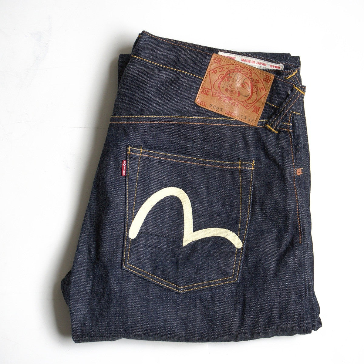 EVISU LOT.2005 Dark Indigo Denim Pants Seagull Size 35×32