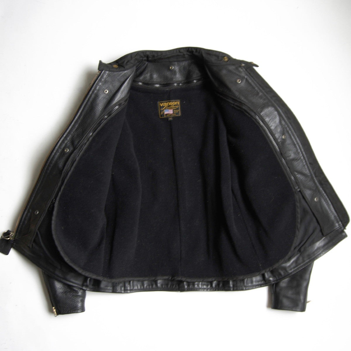 VANSON Model B USA Leather Single Rider Jacket Size XXS