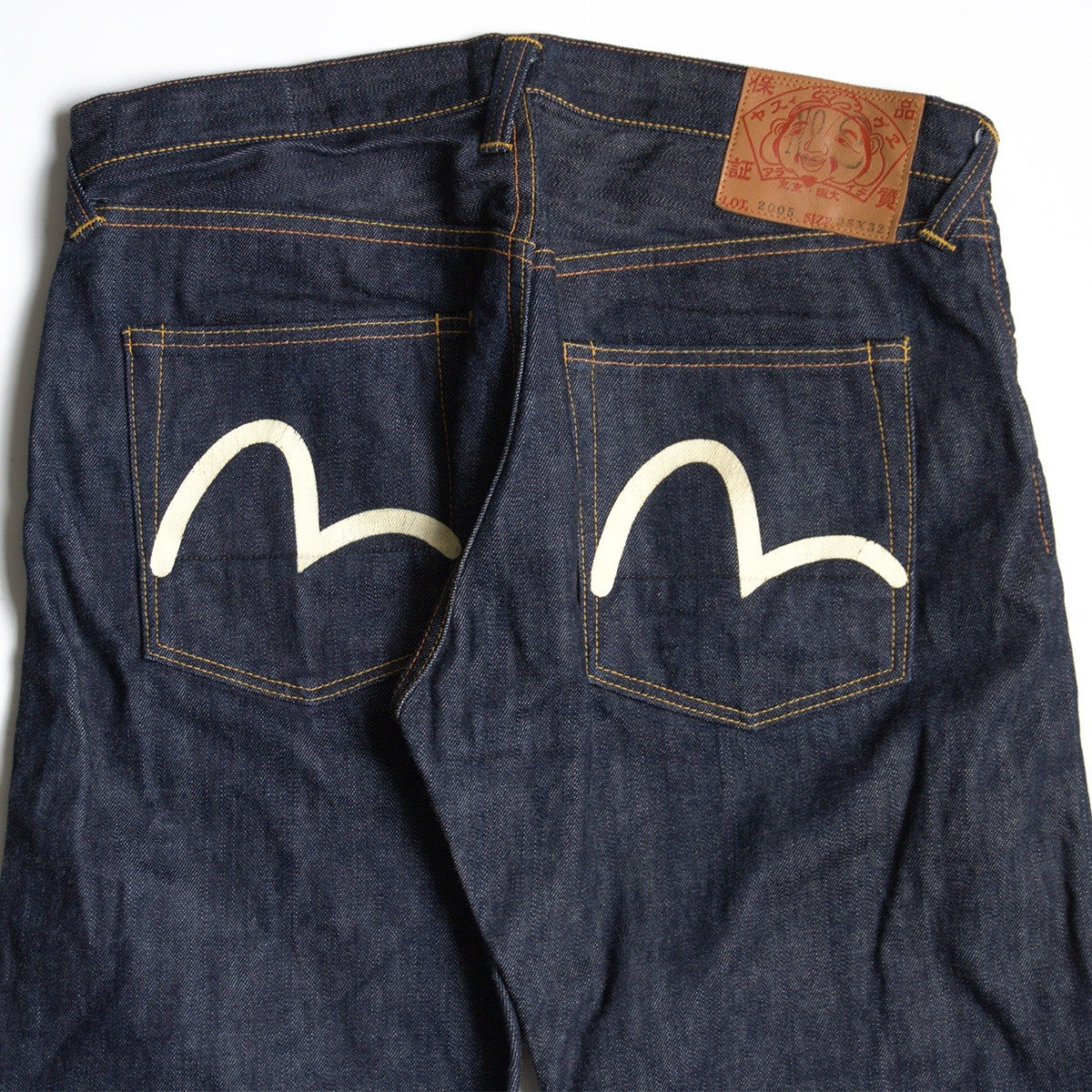 EVISU LOT.2005 Dark Indigo Denim Pants Seagull Size 35×32