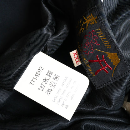 TAILOR TOYO Reversible Embroidered Satin Sukajan Size XXL