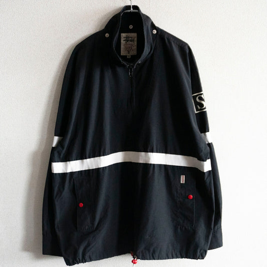 OLD STUSSY 90s Black Sailing Jacket Made in USA Size XL