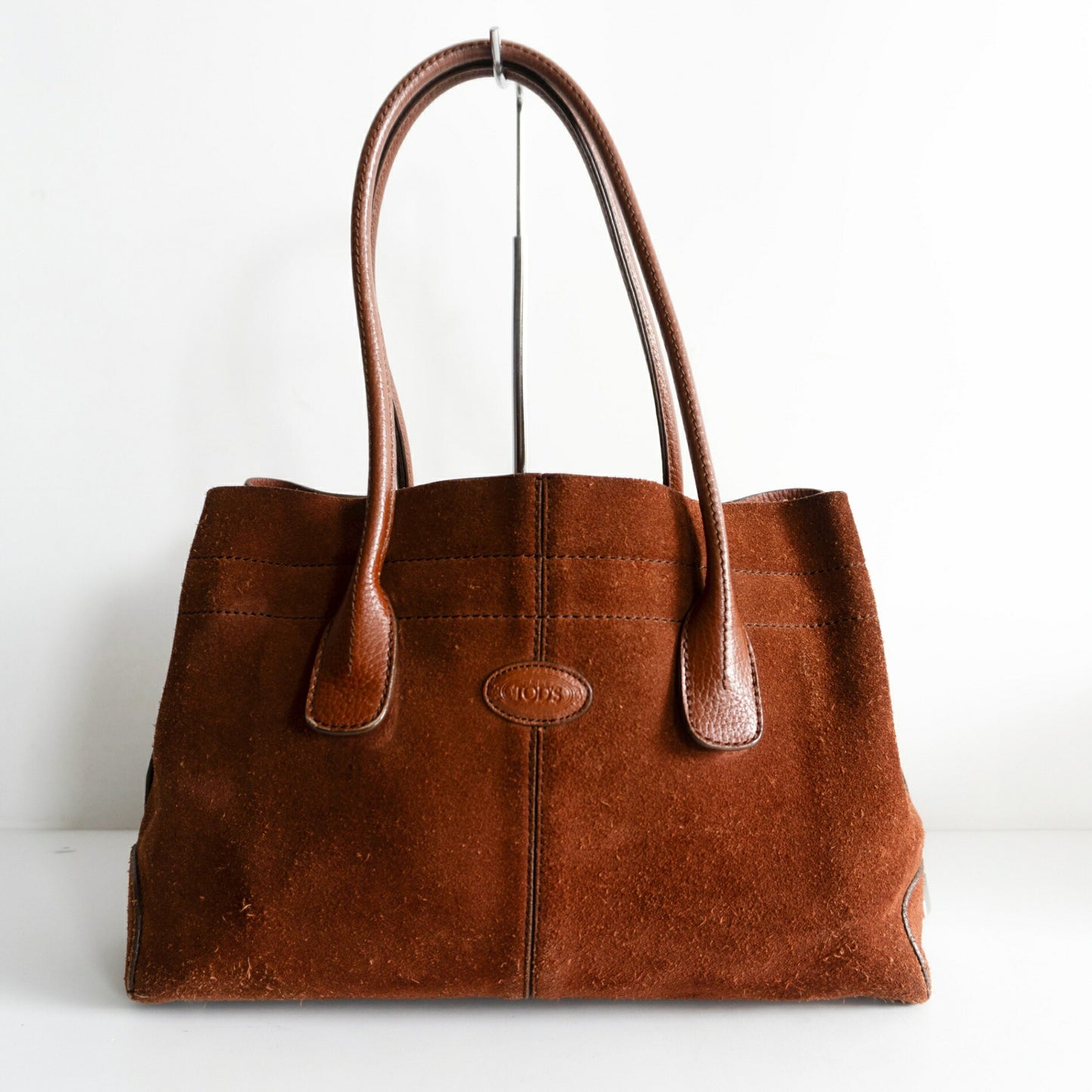 TOD'S Brown Suede D-Bag Small Shoulder Tote Size ONE SIZE