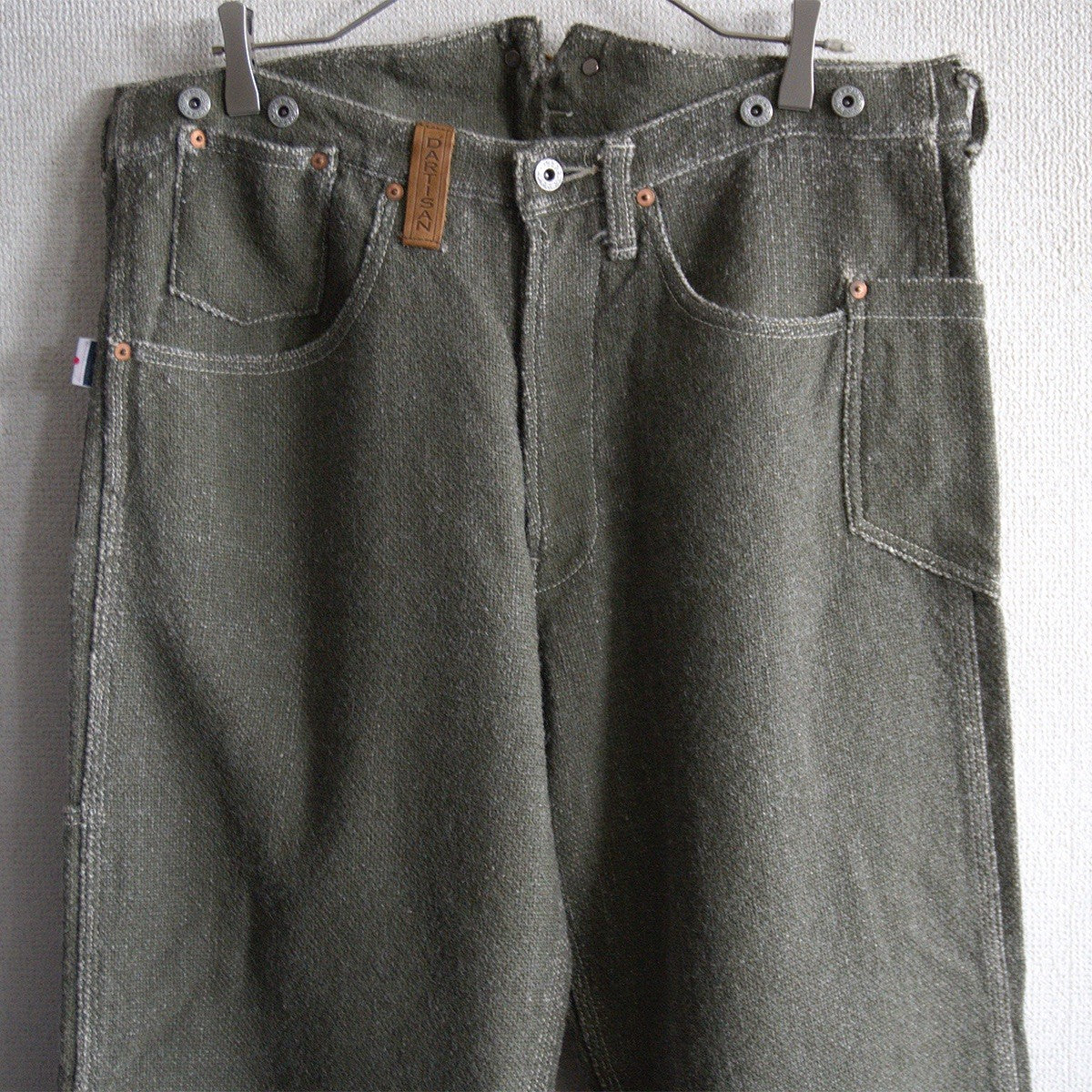 STUDIO D'ARTISAN Leather Buckle Back Wool Size L(32)
