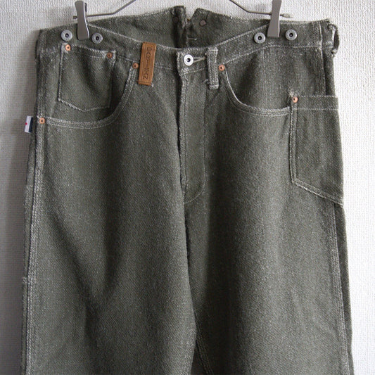 STUDIO D'ARTISAN Leather Buckle Back Wool Size L(32)