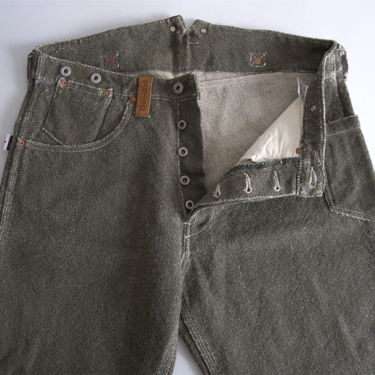 STUDIO D'ARTISAN Leather Buckle Back Wool Size L(32)