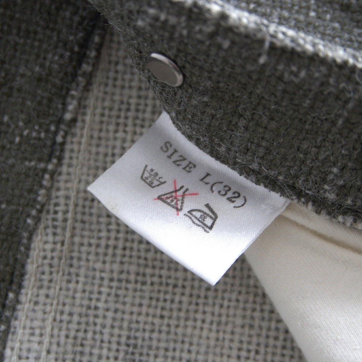 STUDIO D'ARTISAN Leather Buckle Back Wool Size L(32)