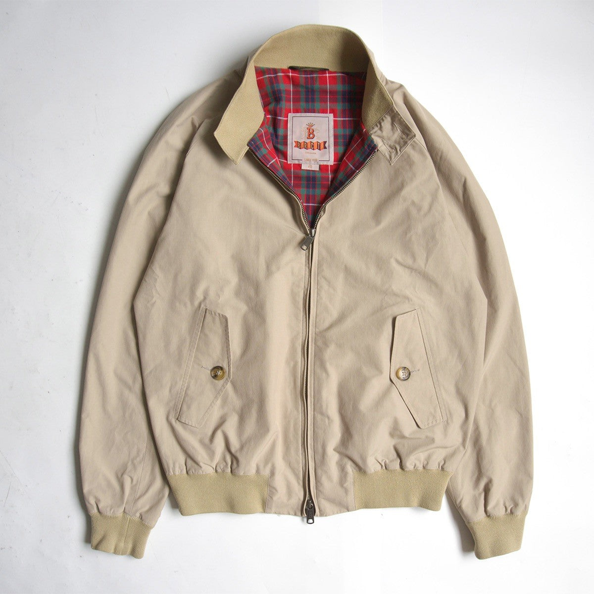 BARACUTA Natural G9 Swing Top Harrington Jacket Size 40