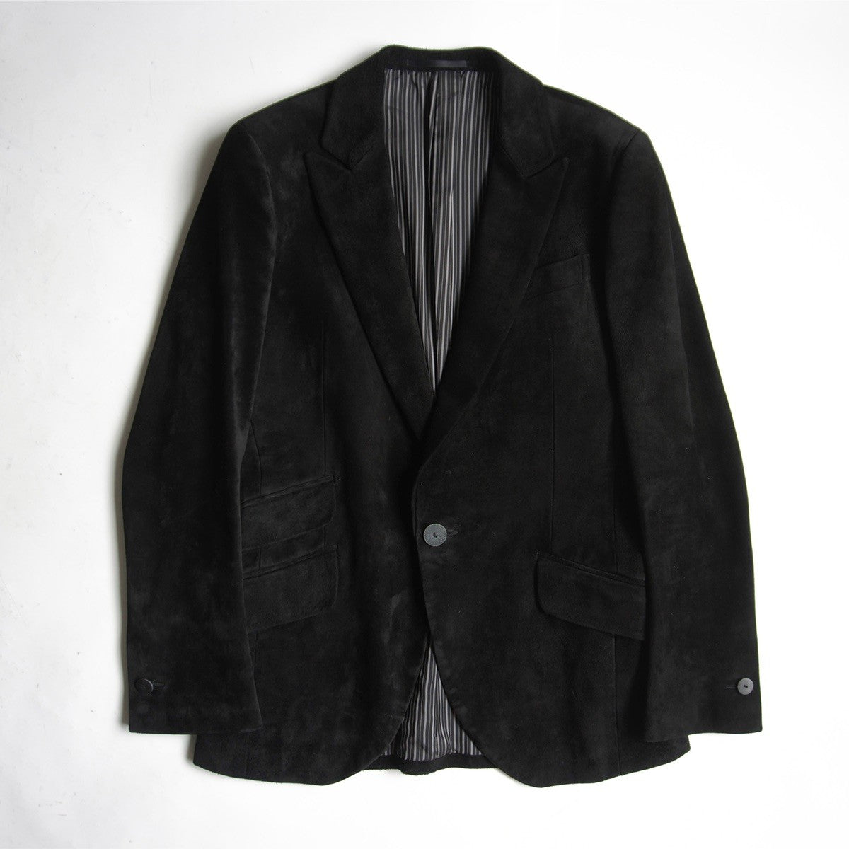 ISAMU KATAYAMA BACKLASH Calf Leather Tailored Jacket Size 2