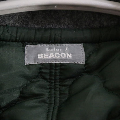 BEACON 24AW Short Wool Nylon Duffle Coat Gray Size 2