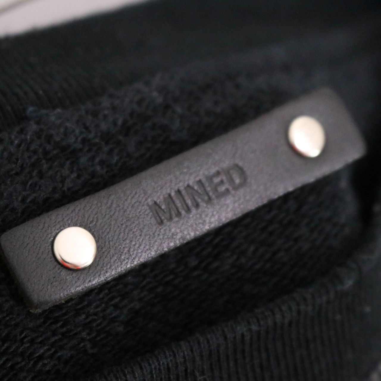 MINEDENIM Paint S/S Raw Hem Docking Sweatshirt Black Size 1