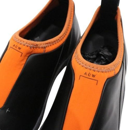 A-COLD-WALL Dirt Moc Leather Black Orange Sneakers Size 28.5cm