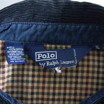 POLO RALPH LAUREN 90s Corduroy Collar Swing Top Size XL