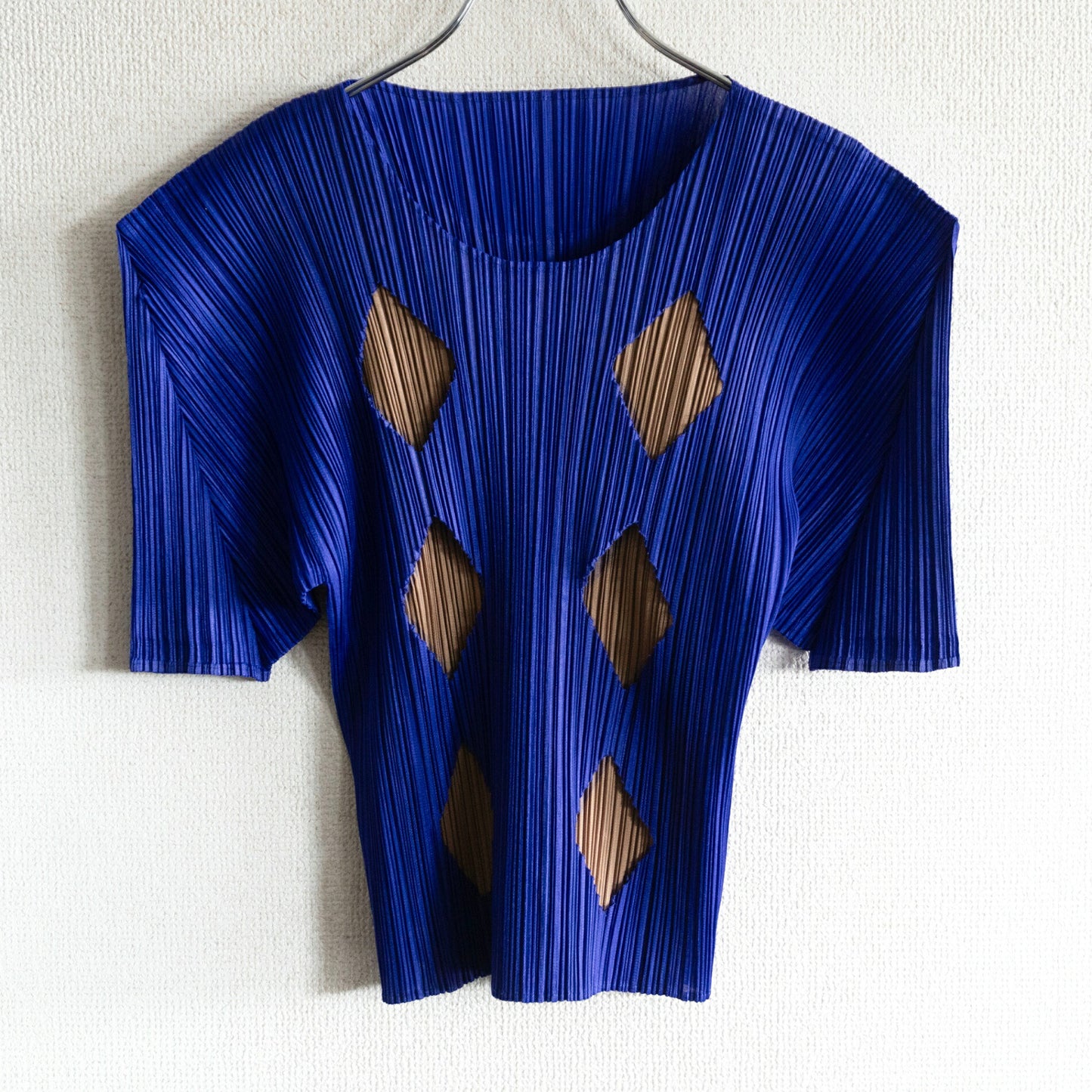 PLEATS PLEASE Pleated Design Cut & Sew Top Size 3