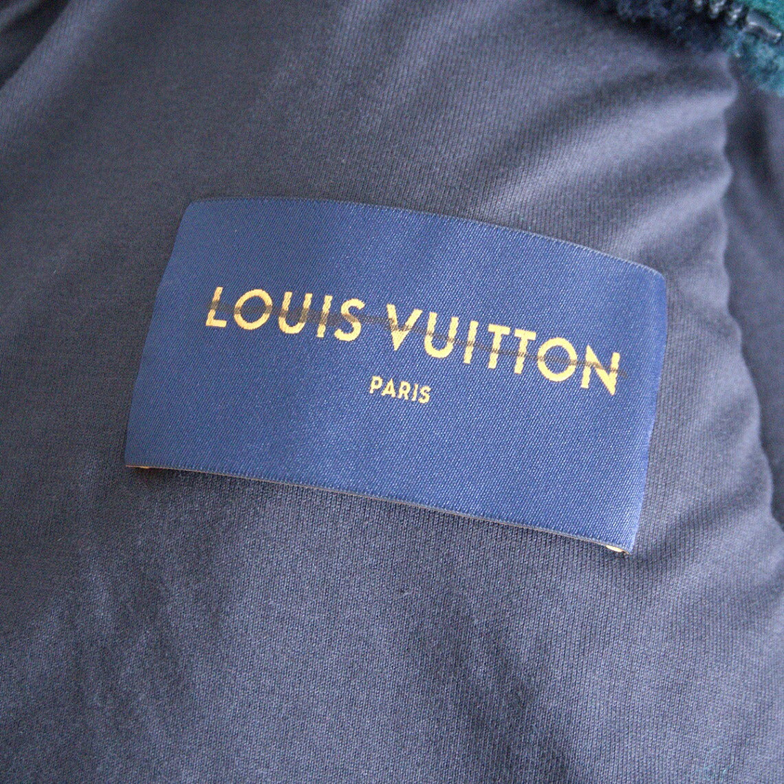 LOUIS VUITTON Green Monogram Fleece Jacket Size M