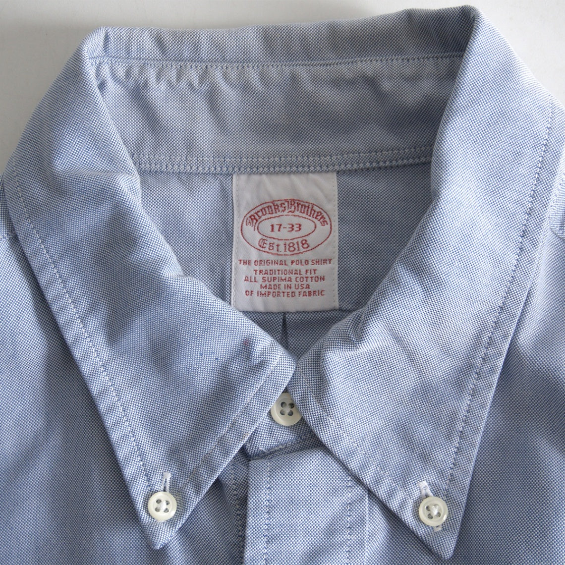 BROOKS BROTHERS US-made Oxford BD Shirt Size 17-33