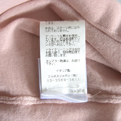 HERMES Cotton Knit Polo Shirt Pink Made in Italy Size L