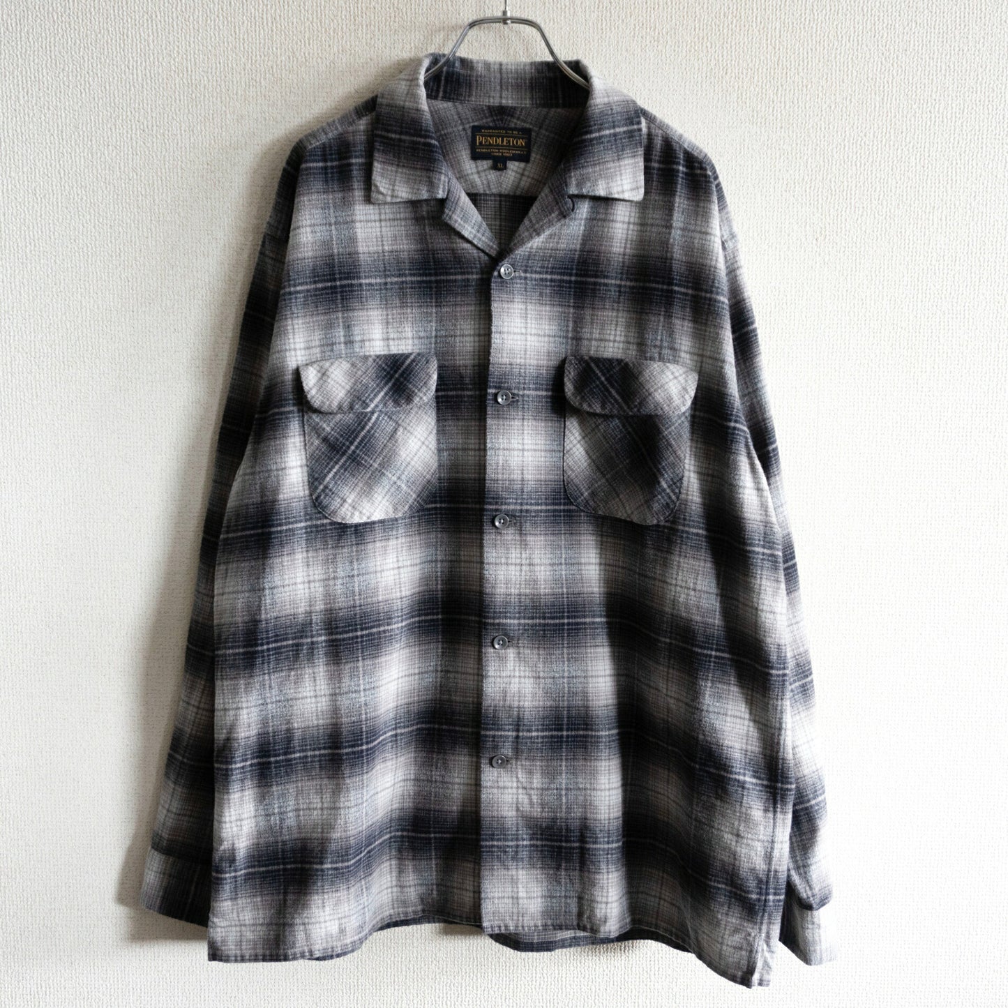 PENDLETON Open Collar Cotton Ombre Boxy Shirt Size XL