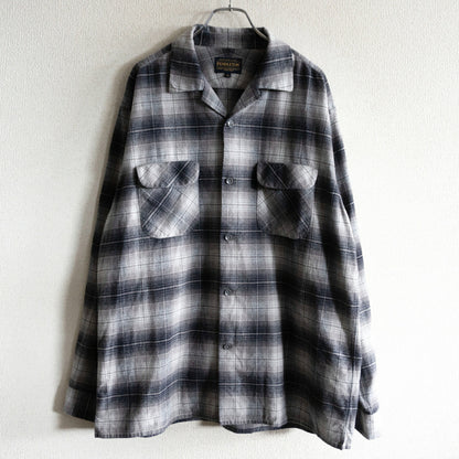 PENDLETON Open Collar Cotton Ombre Boxy Shirt Size XL