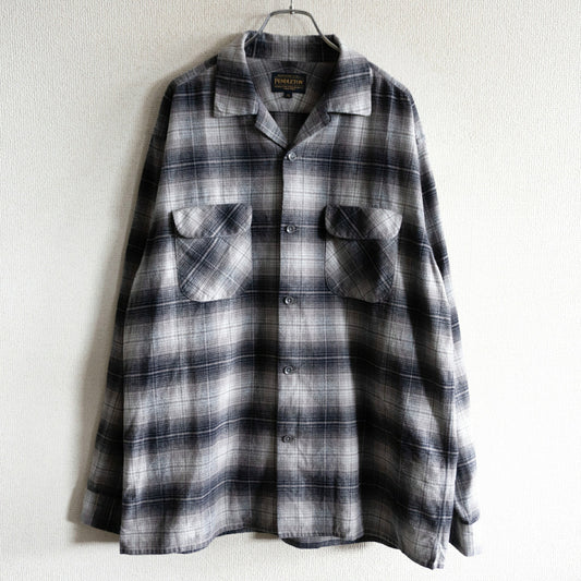 PENDLETON Open Collar Cotton Ombre Boxy Shirt Size XL