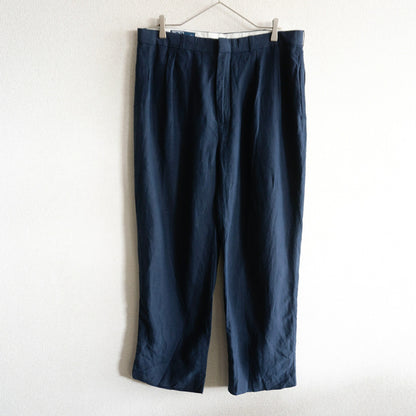 POLO RALPH LAUREN Navy Linen Silk Slacks Size 36×30