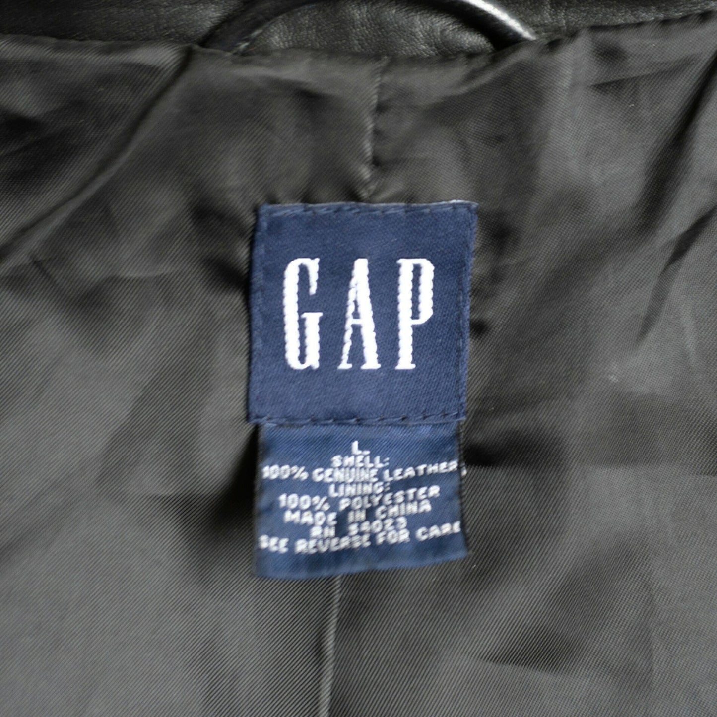 OLD GAP Black All Leather Jacket Size L