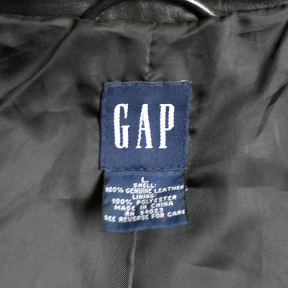 OLD GAP Black All Leather Jacket Size L