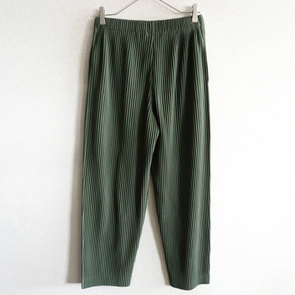HOMME PLISSE ISSEY MIYAKE Green Pleated Wide Pants Size 2