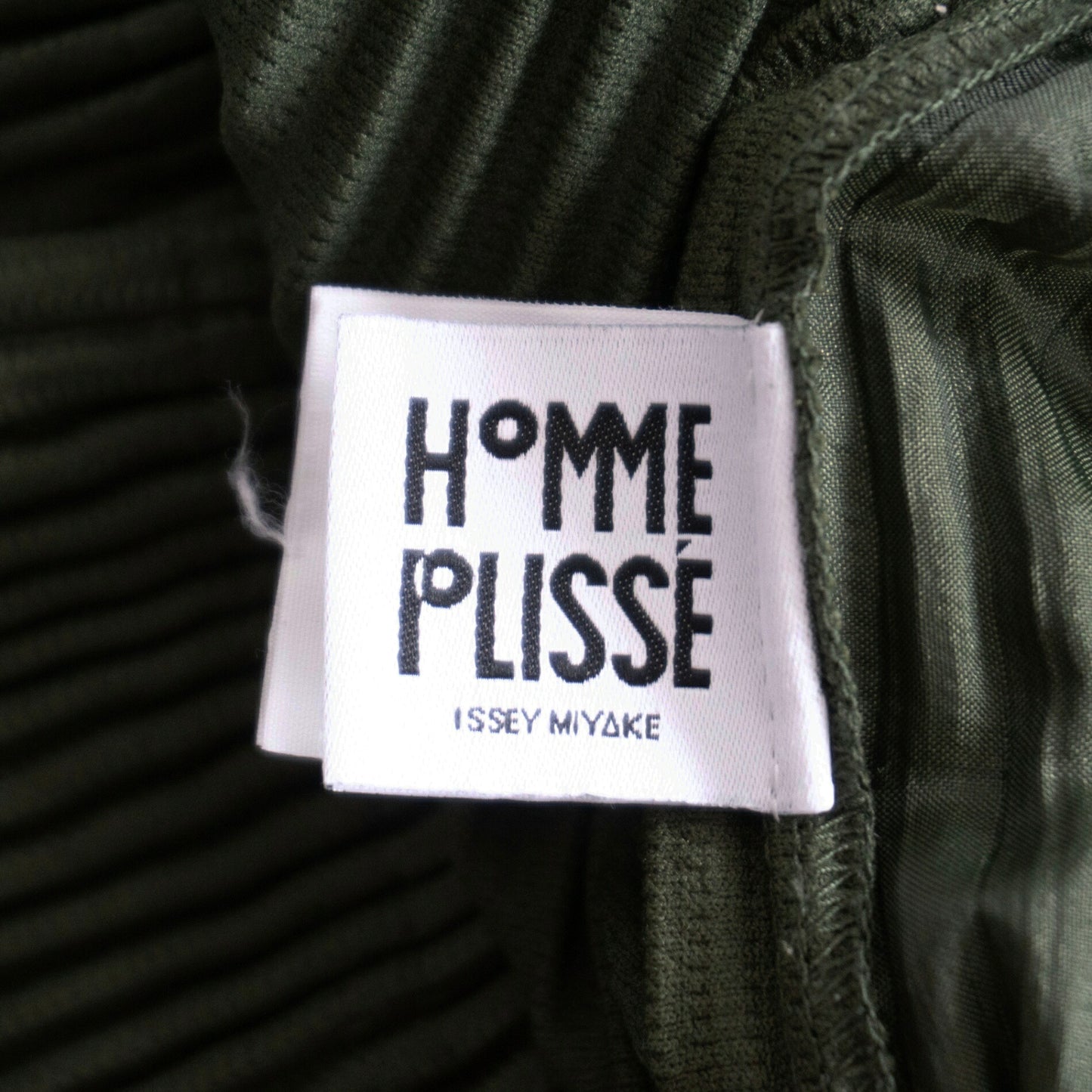 HOMME PLISSE ISSEY MIYAKE Green Pleated Wide Pants Size 2
