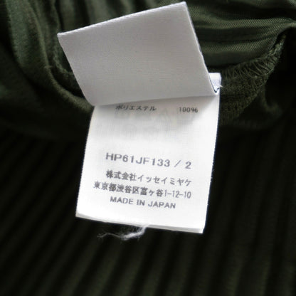 HOMME PLISSE ISSEY MIYAKE Green Pleated Wide Pants Size 2