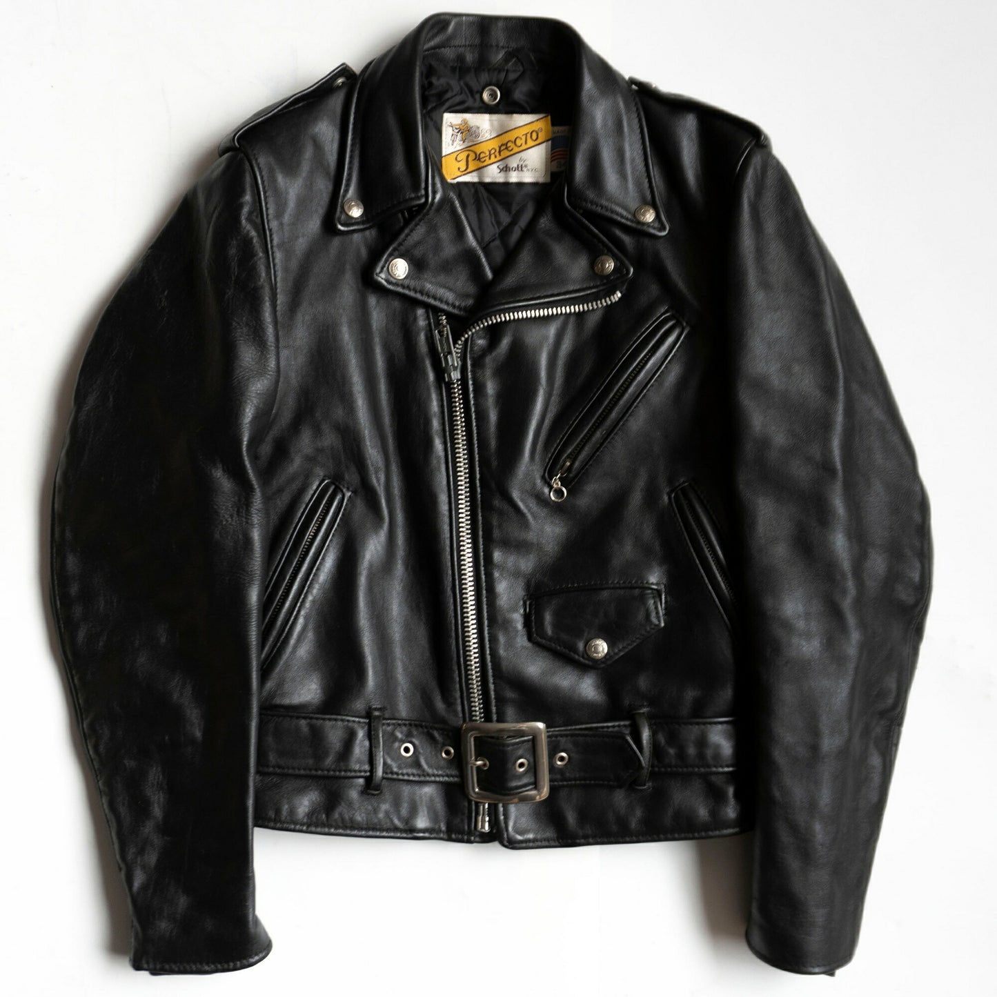 SCHOTT 618 Double Rider Leather Jacket Size S