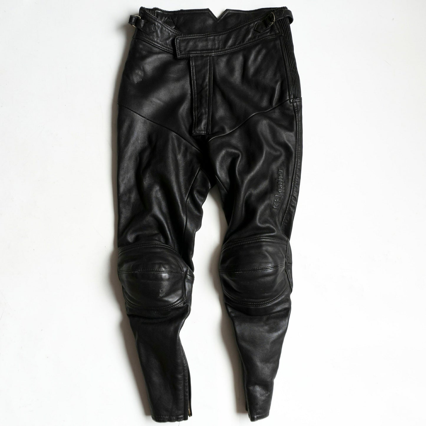 KADOYA Black Motorcycle Thick Cowhide Leather Pants Size L