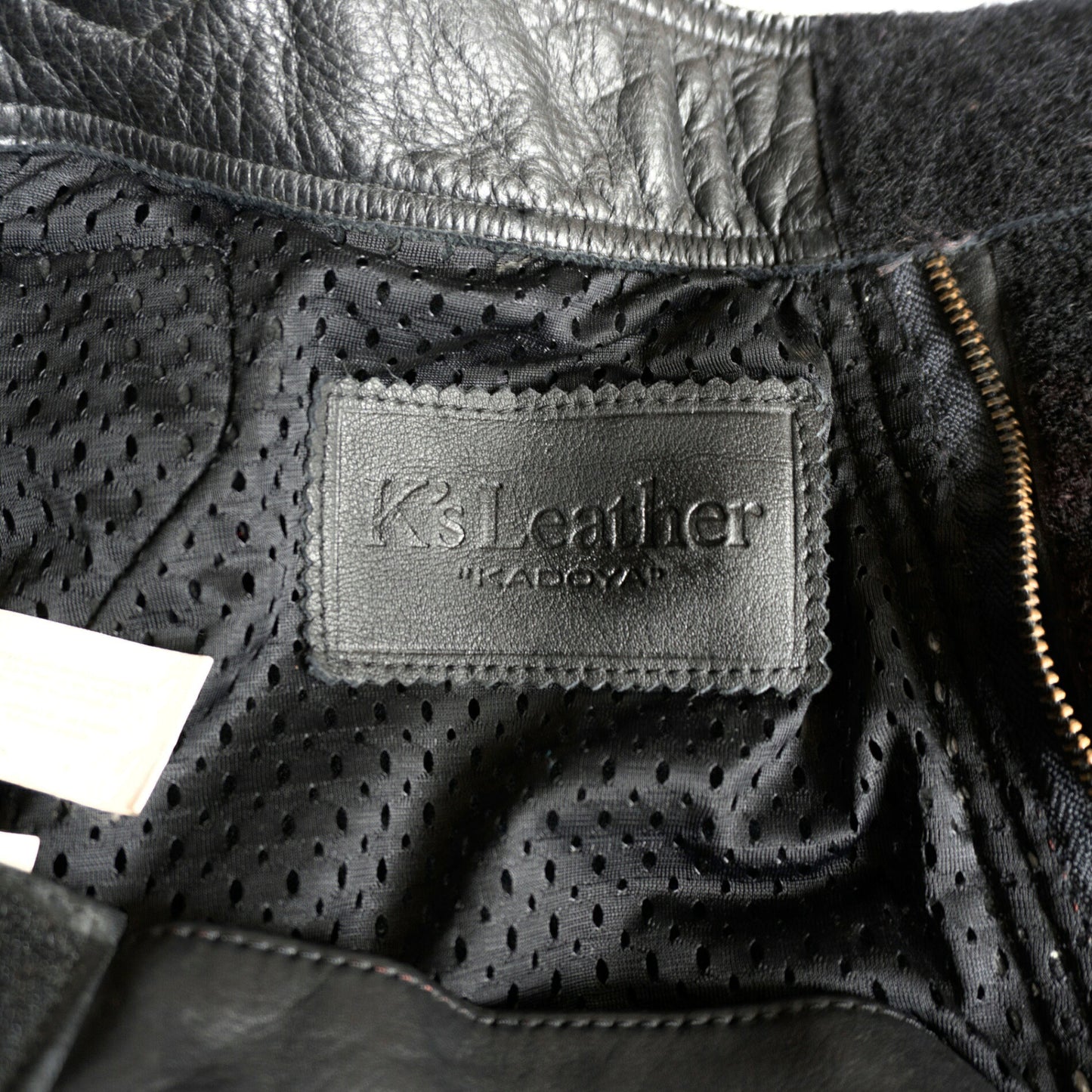 KADOYA Black Motorcycle Thick Cowhide Leather Pants Size L