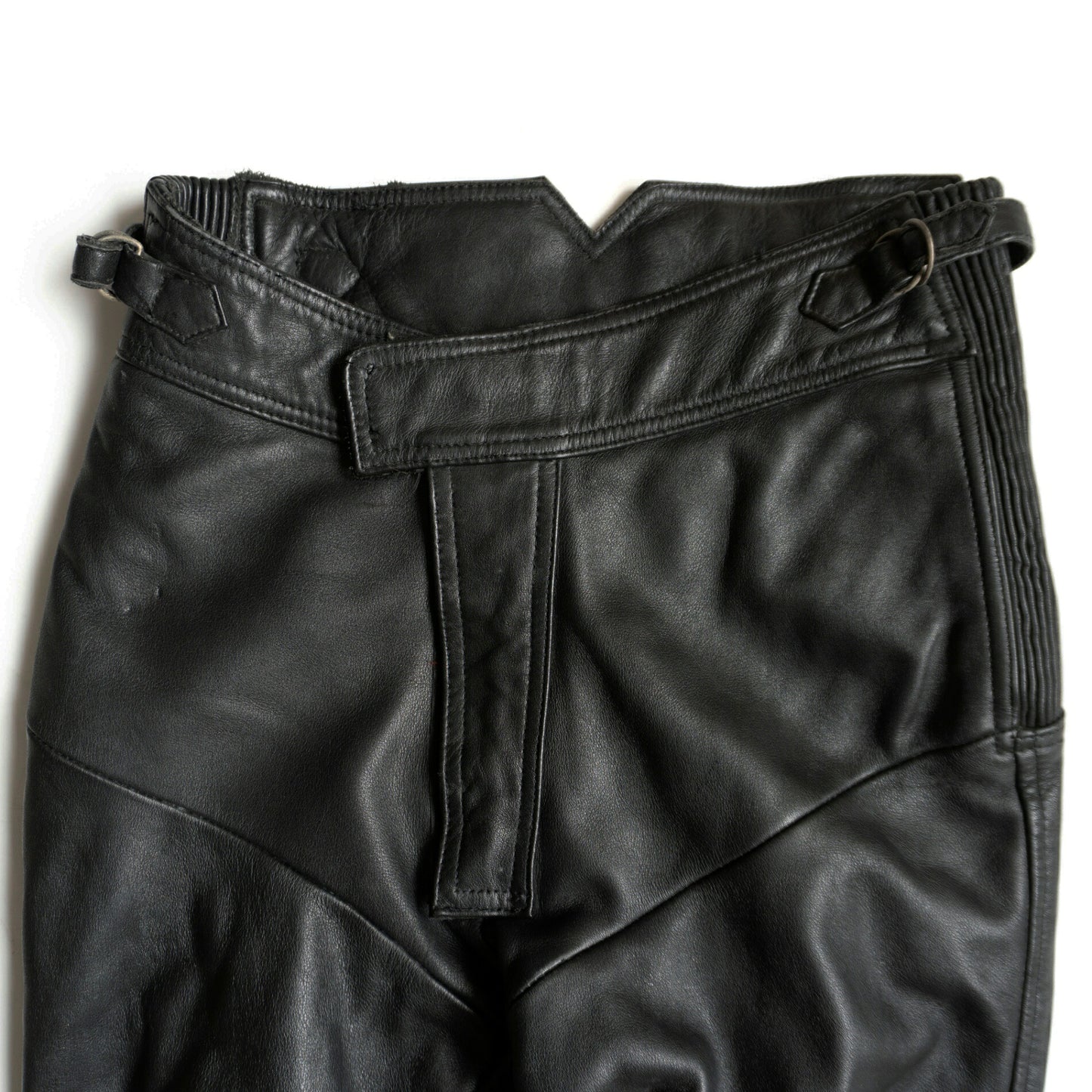 KADOYA Black Motorcycle Thick Cowhide Leather Pants Size L