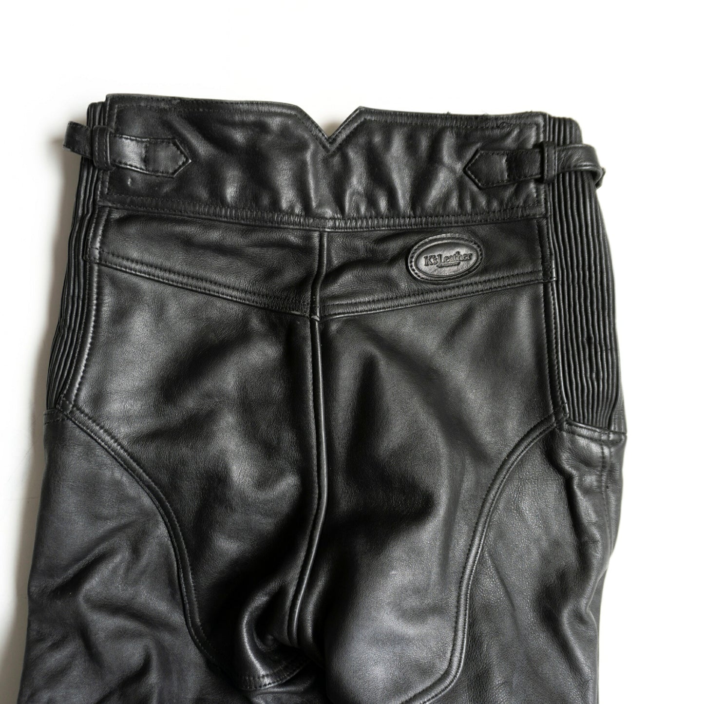 KADOYA Black Motorcycle Thick Cowhide Leather Pants Size L