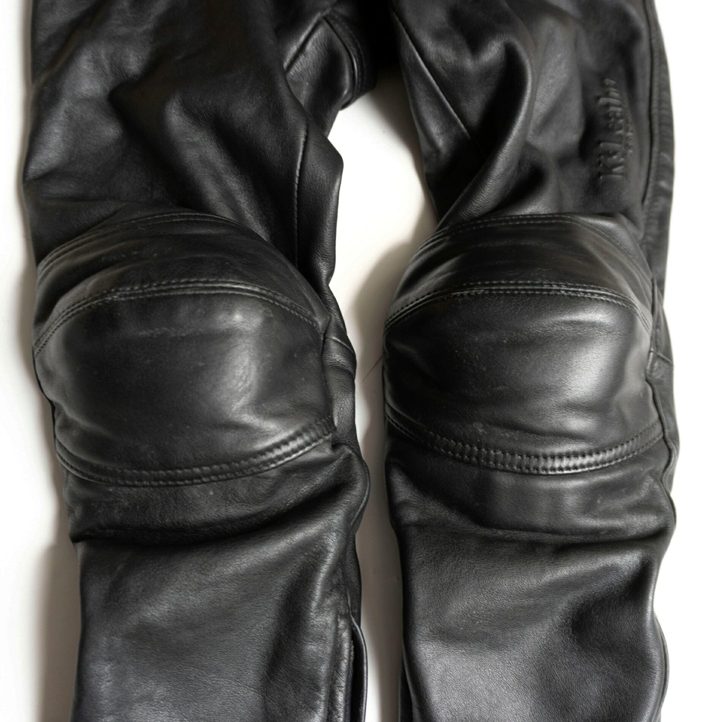 KADOYA Black Motorcycle Thick Cowhide Leather Pants Size L