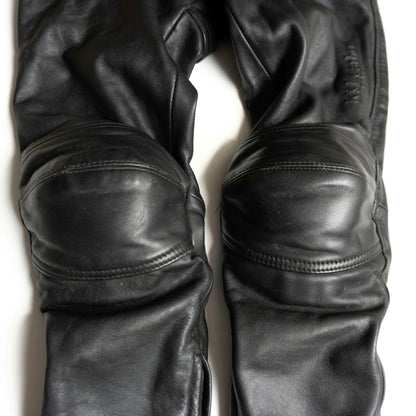 KADOYA Black Motorcycle Thick Cowhide Leather Pants Size L